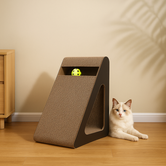 Griffoir Triangle avec Balle pour Chat|Griffangle