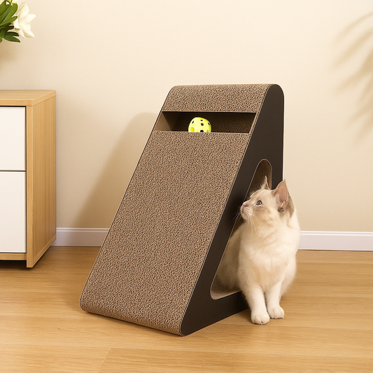 Griffoir Triangle avec Balle pour Chat|Griffangle