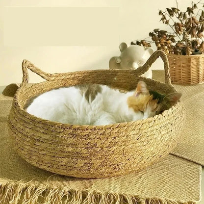 Panier en osier pour chat