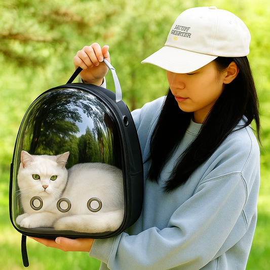 Sac à Dos De Transport Pour Chat | Capsule Panoramique Pour Chat